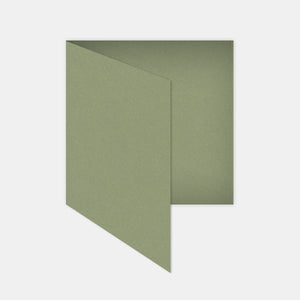 Pre-folded card 145x290mm kraft olive