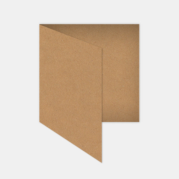 Vorgefaltete Karte 145 x 290 mm aus Kraftmaterial