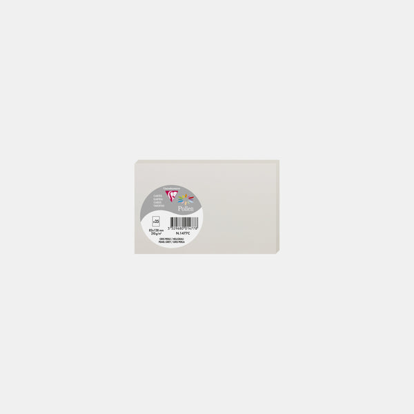 Carte 82X128 velin 210g gris perle Pollen