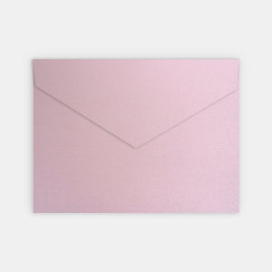Umschlag 140x190 mm Metallic-Pulverrosa