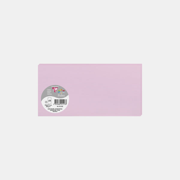 Karte 106x213 Pergament 210g gezuckerter rosa Pollen