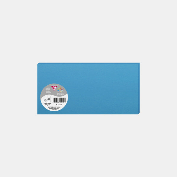 Card 106x213 vellum 210g turquoise blue Pollen