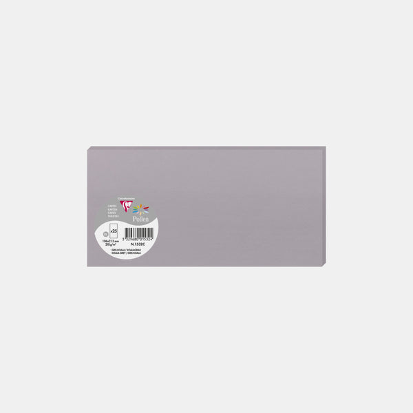 Carte 106x213 velin 210g gris koala Pollen