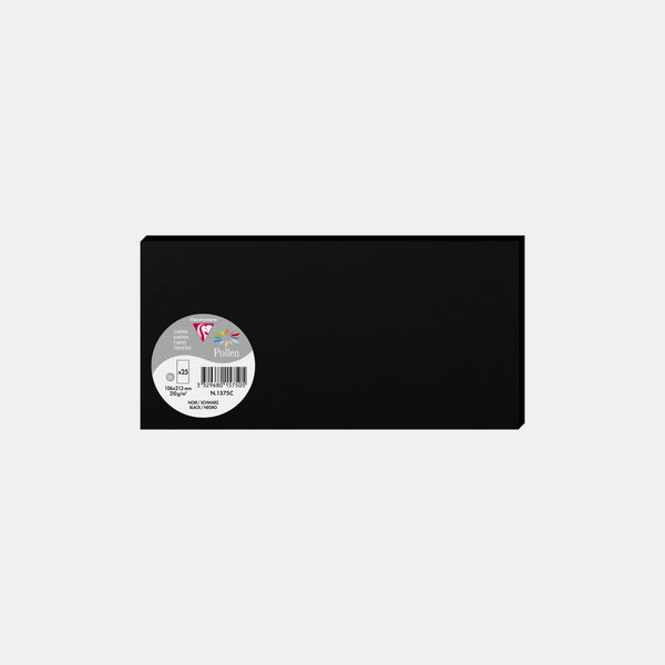 Carte 106x213 velin 210g noir Pollen