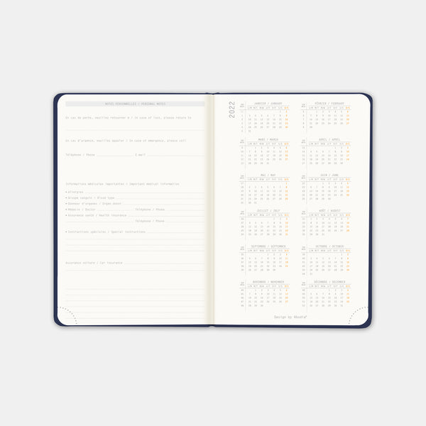 Rhodia 2024 A6 Nachtblauer Terminplaner