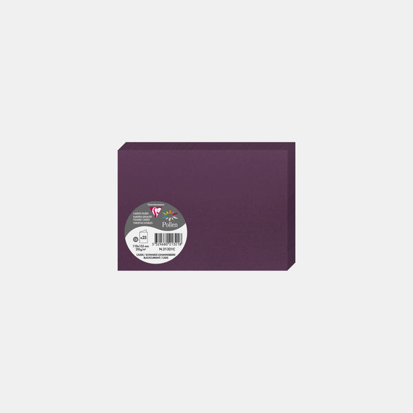 Carte pré pliée 110x210 velin 210g cassis Pollen