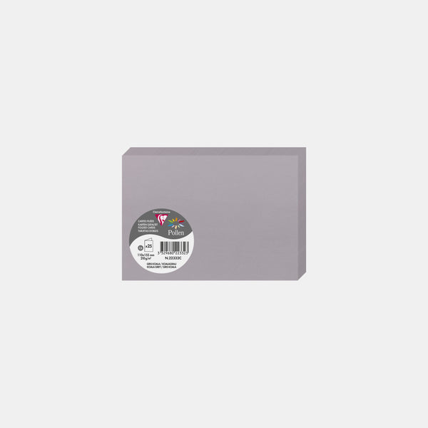 Carte pré pliée 110x210 velin 210g gris koala Pollen