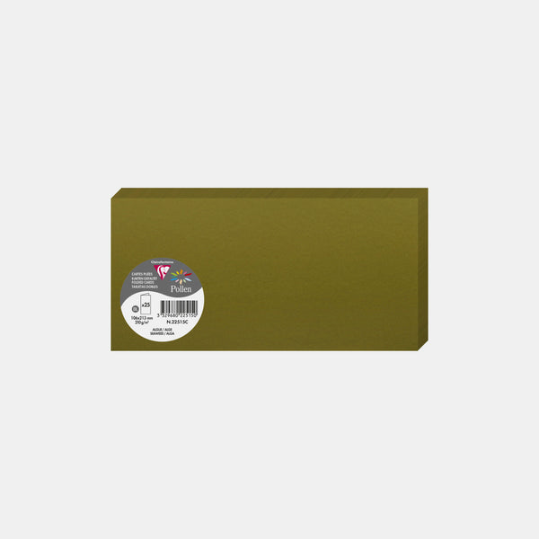 Carte pré pliée 213x213 velin 210g algue Pollen