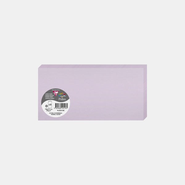 Carte pré pliée 213x213 velin 210g glycine Pollen