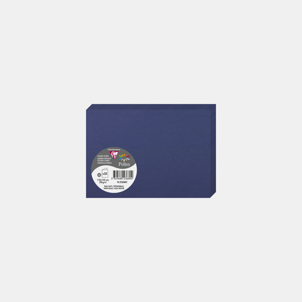 Carte pré pliée 110x210 velin 210g bleu nuit Pollen