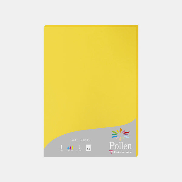 Feuille A4 velin 210g jaune soleil Pollen