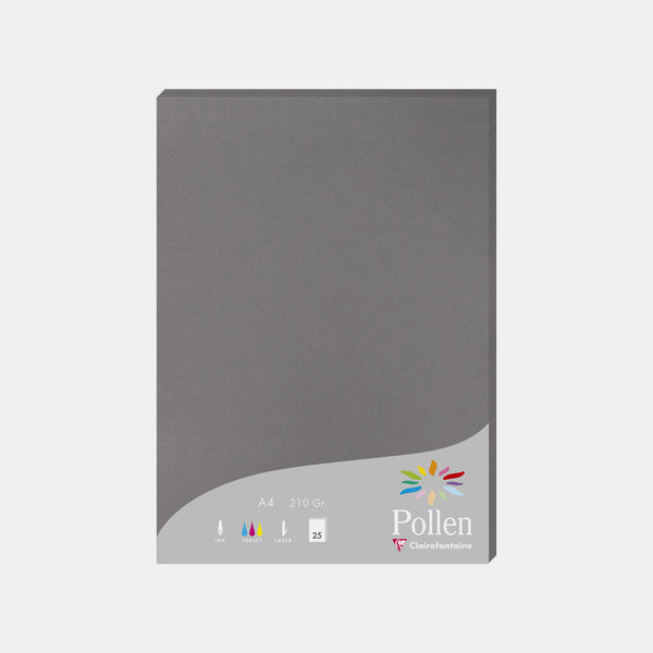 Feuille A4 velin 210g gris acier Pollen