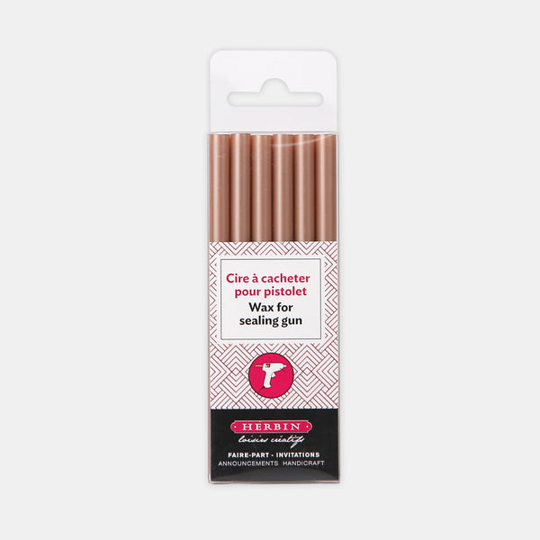 Pack of 6 Rose Gold Sealing Wax Sticks