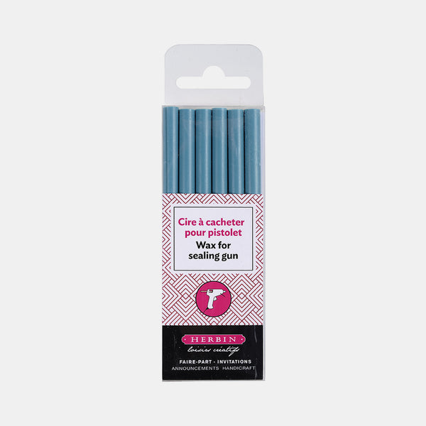 Pack of 6 turquoise sealing wax sticks