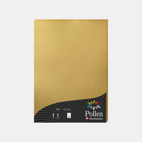 Schillerndes A4-Blatt 120g Goldpollen