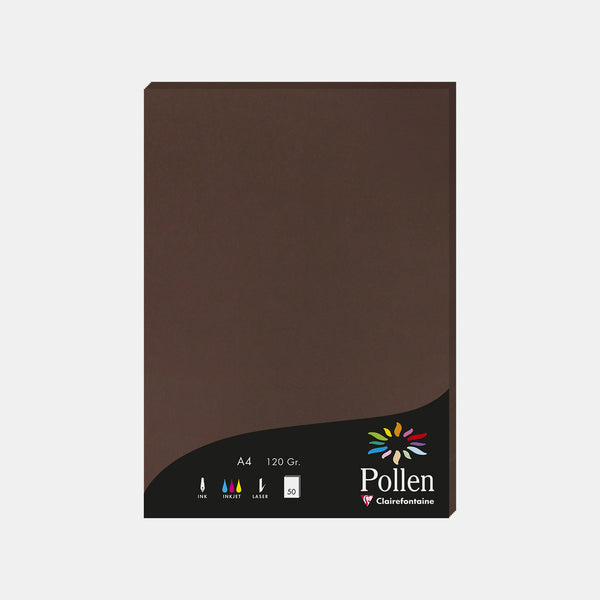 Feuille A4 velin 120g cacao Pollen