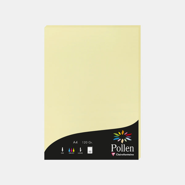 Feuille A4 velin 120g jaune canari Pollen