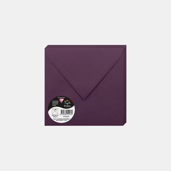 Enveloppe 165x165 velin 120g cassis Pollen
