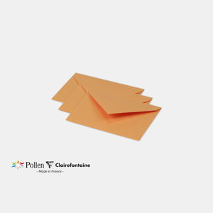 Enveloppe 75x100 velin 120g orange clémentine Pollen