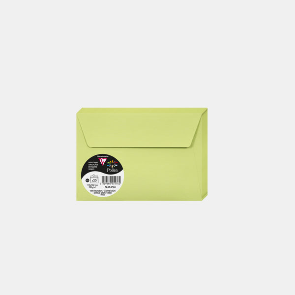 Enveloppe 114x162 velin 120g vert bourgeon Pollen