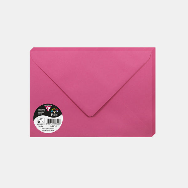 Enveloppe 162x229 velin 120g rose fuchsia Pollen