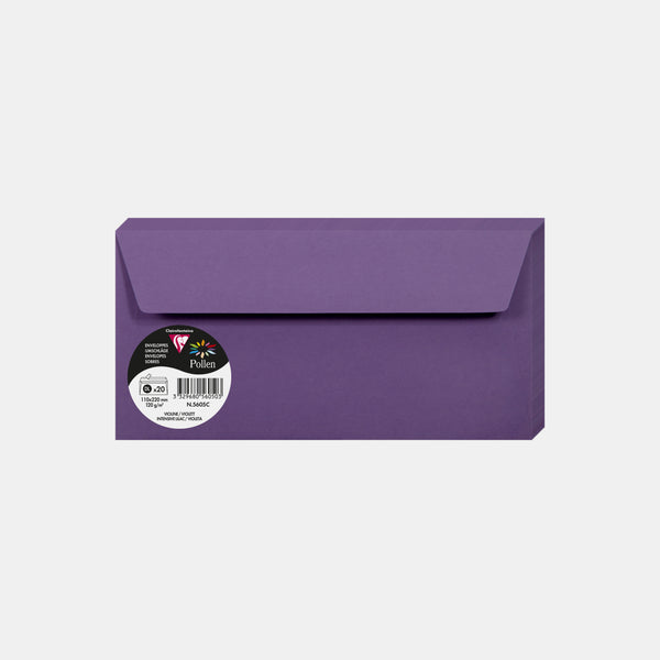 Enveloppe 110x220 velin 120g violine Pollen