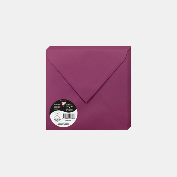 Envelope 165x165 vellum 120g raspberry Pollen