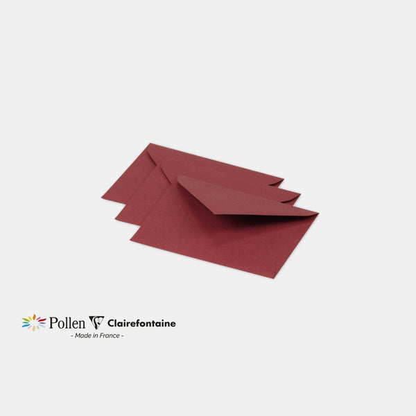 Enveloppe 75x100 velin 120g bordeaux Pollen