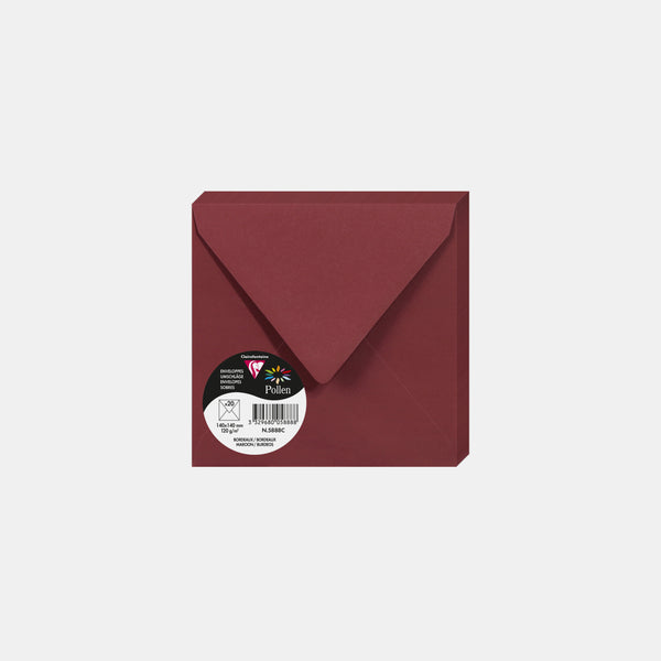 Envelope 140x140 vellum 120g burgundy Pollen