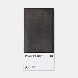 5 feuilles de papier de soie noir