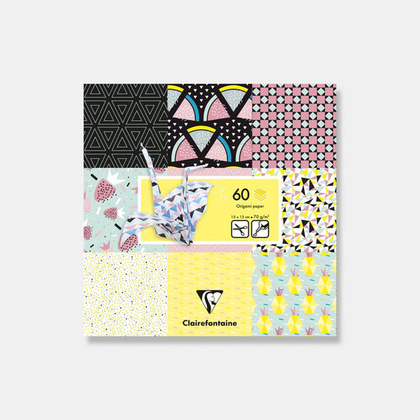 Origami-Papier 15x15 cm – Geometrische Früchte – 60 Blatt