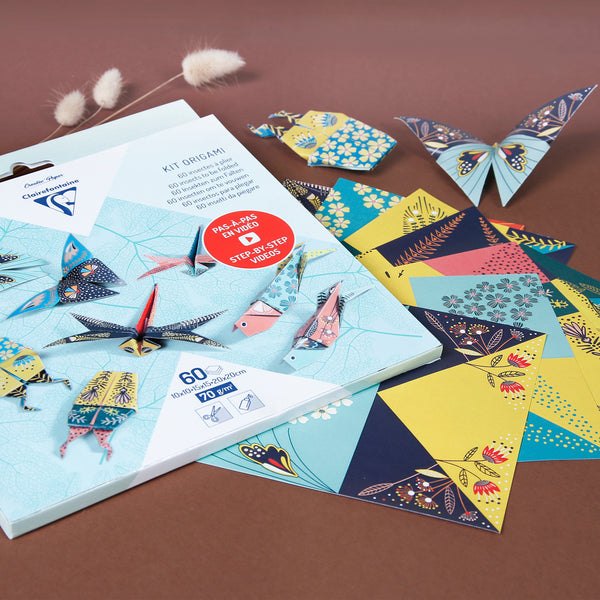 Kit Origami - Décor Insectes - 60 feuilles 3 tailles