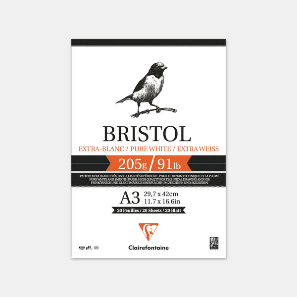 Bristol-Papierblock 205g – A3