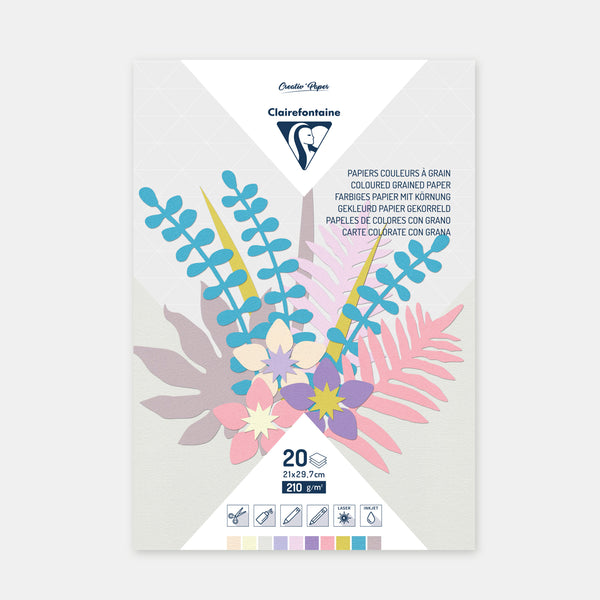 A4-Papierblock mit pastellfarbener Körnung 