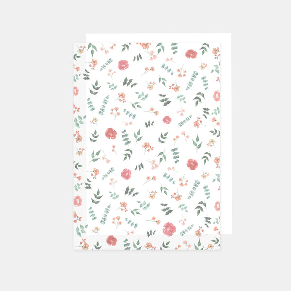 A4-Blatt bedrucktes Transparentpapier, 90 g, Aquarellblumen