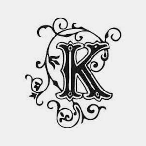 Arabeske-Alphabet-Stempel k