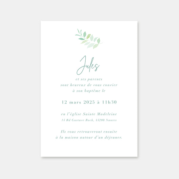 Plant candle baptism announcement