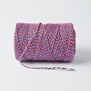 Bakers twine tricolor union jack - 20 meter spool