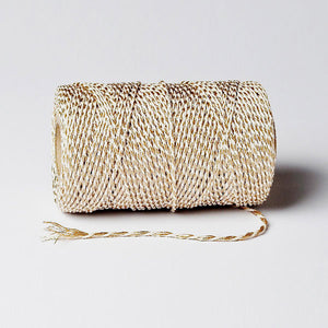 Bakers twine metallic gold - 20 meter spool