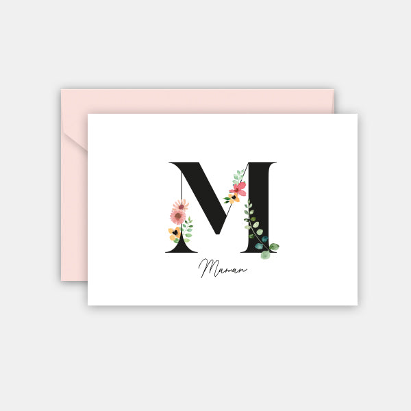 Carte Fêtes des Mères - M comme Maman