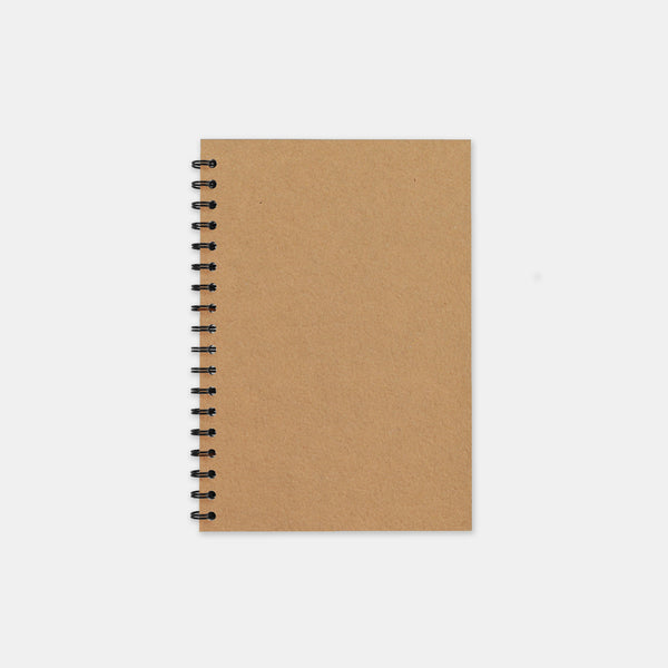 Recycled kraft notebook 105x155 plain pages