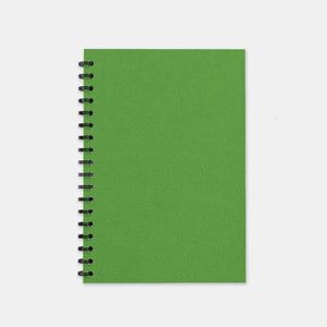 Recyceltes anisgrünes Notizbuch, 148 x 210 einfache Seiten