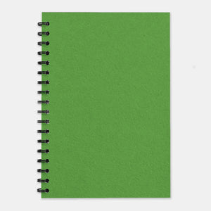Recyceltes lindgrünes Notizbuch mit 210 x 297 einfachen Seiten