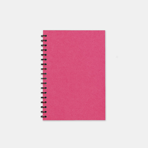 Fuschia-Recycling-Notizbuch, 105 x 155 einfache Seiten
