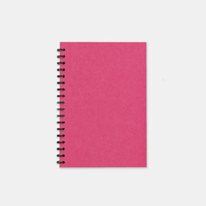 Carnet recycle fuschia 105x155 pages unies