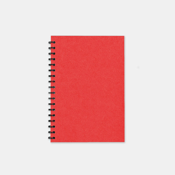 Carnet recycle rouge 105x155 pages unies