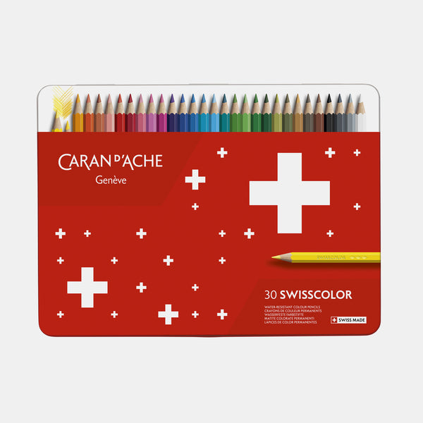 Schachtel mit 30 Swisscolor-Buntstiften