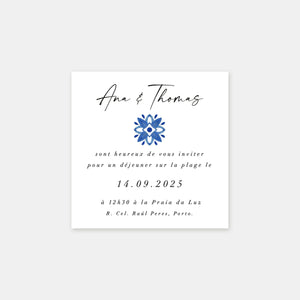 Carton invitation de mariage azulejo