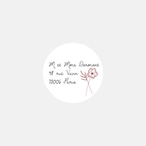 Personalized poppy correspondence stickers