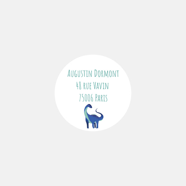 Personalisierte Aufkleber Dinosaurier-Zuordnung